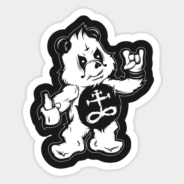 Gothic Bear Sticker by AlchemyStudio